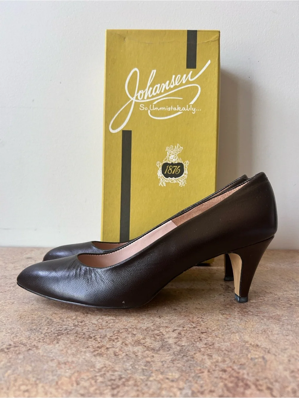 Vintage Johansen Deep Brown Leather Heels Customized for Ray Ehinger size 9N